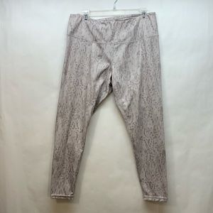 JESSICA SIMPSON active animal print leopard leggings yoga pants size XL